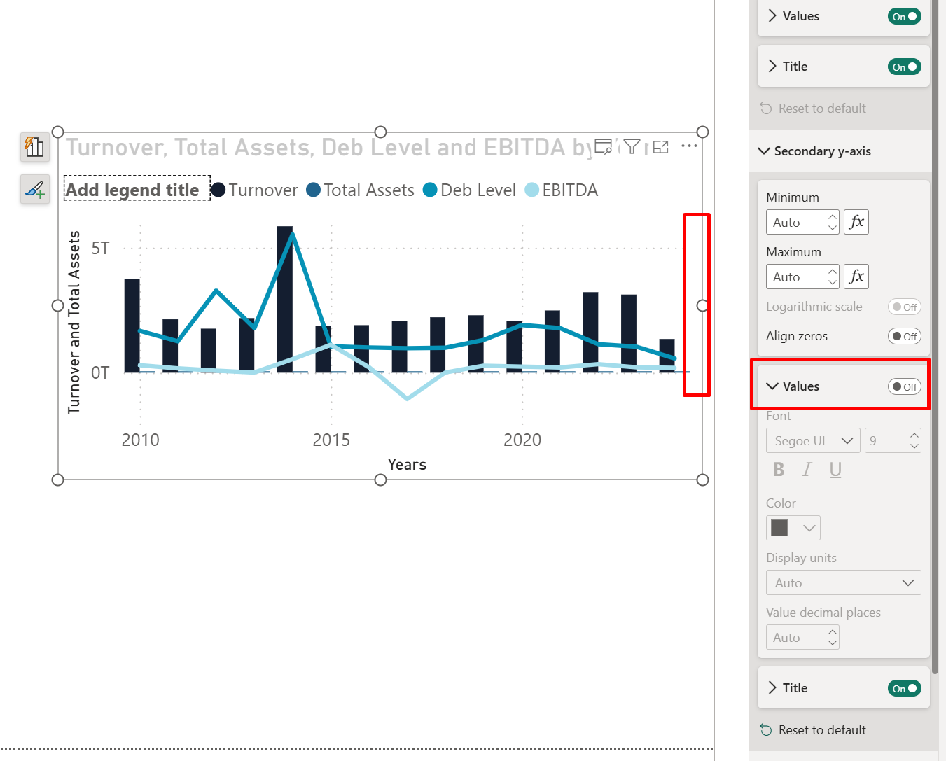 Solved: Line and Stacked column chart with 2 lines: Second ...