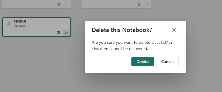 Solved: HELP cannot delete notebook - Microsoft Fabric Community