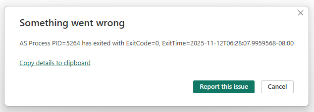 Error when starting Power bi - Microsoft Fabric Community
