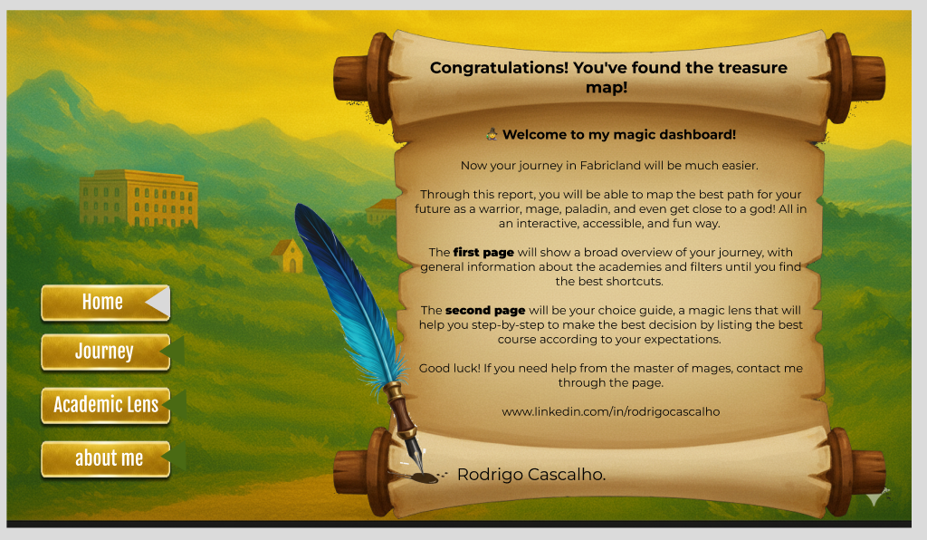 College Quest in Fabricland - Rodrigo Cascalho - Microsoft Fabric Community