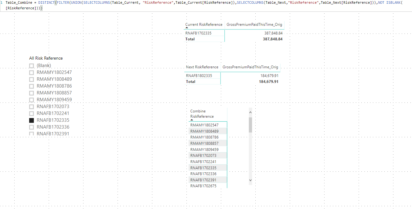 Solved: Union two tables based on Slicer - Microsoft Fabric Community