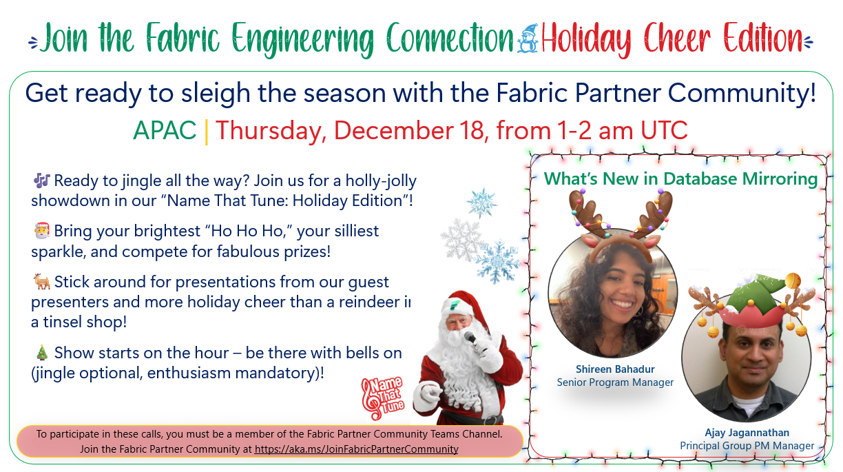 APAC Fabric Engineering Connection - Holiday Cheer Edition