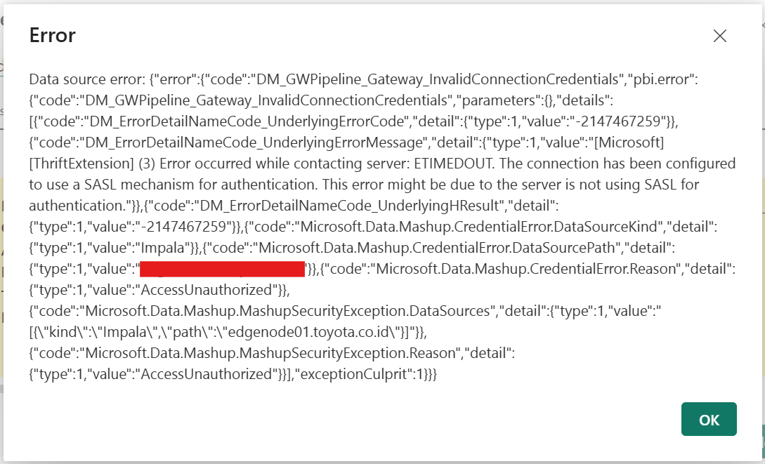 Solved: Impala Power BI Service Refresh Failing - Microsoft Fabric ...