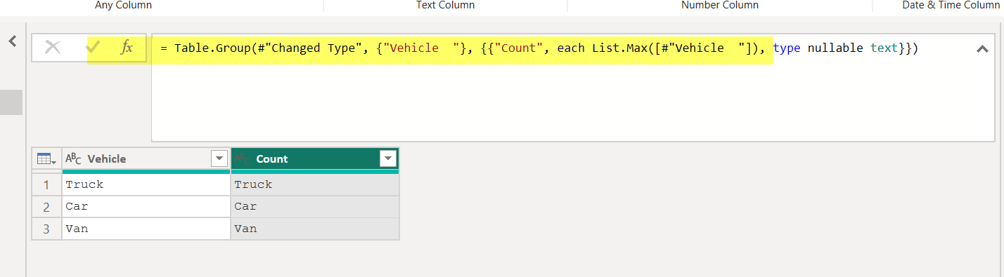 Solved: Grouping rows by Column and then updating Column - Microsoft ...