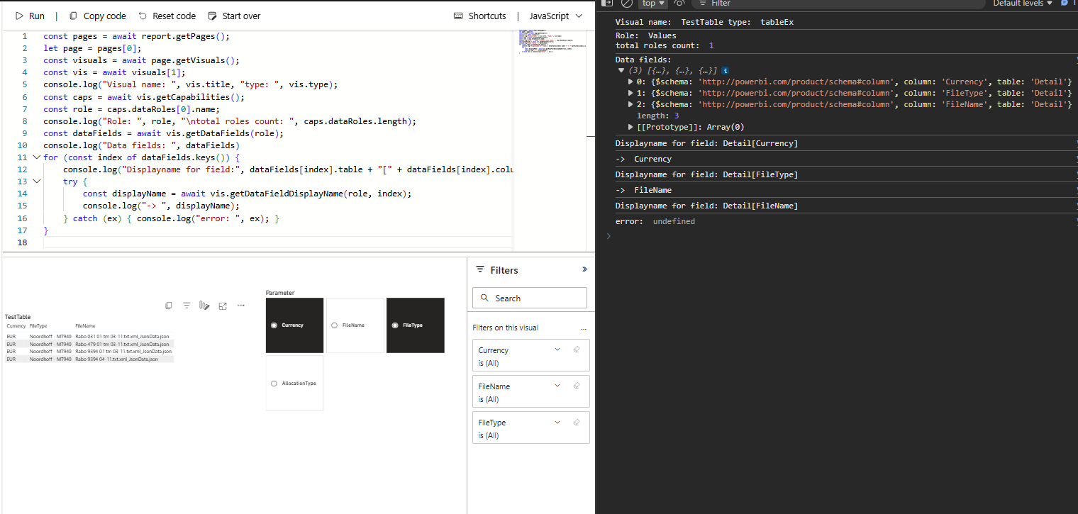 Solved: Using getDataFieldDisplayName for Field Paramter d ...