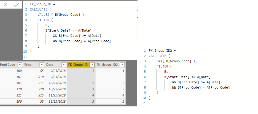 LookupValue from Table A with a date from Table B ... - Microsoft ...
