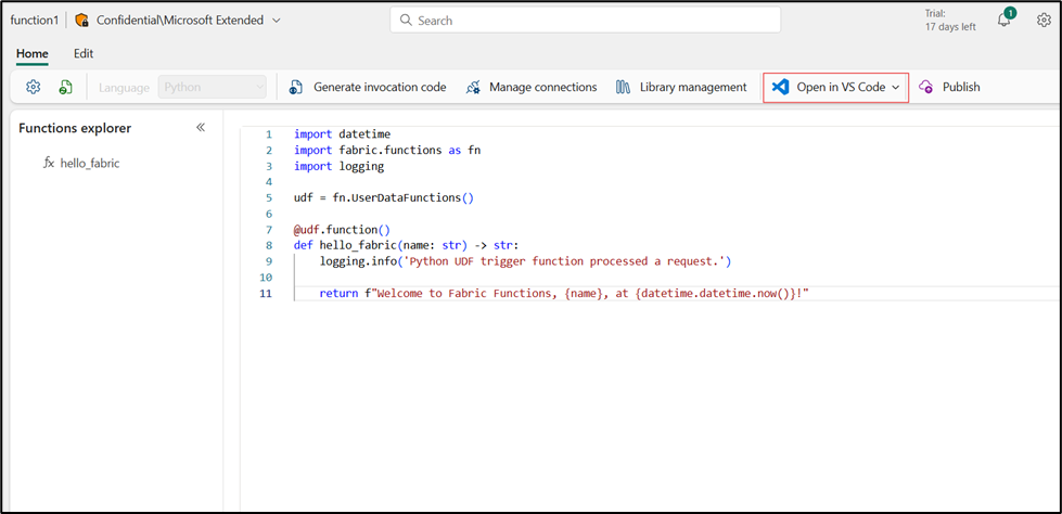 How to debug user data functions locally in VS Cod... - Microsoft ...