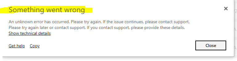Solved: DataSet error on power BI service - Microsoft Fabric Community