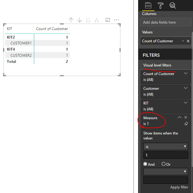 Solved: Filter by parent row total - Microsoft Fabric Community