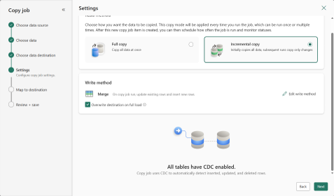 Copy job: vereenvoudig datamovements met CDC via SQL