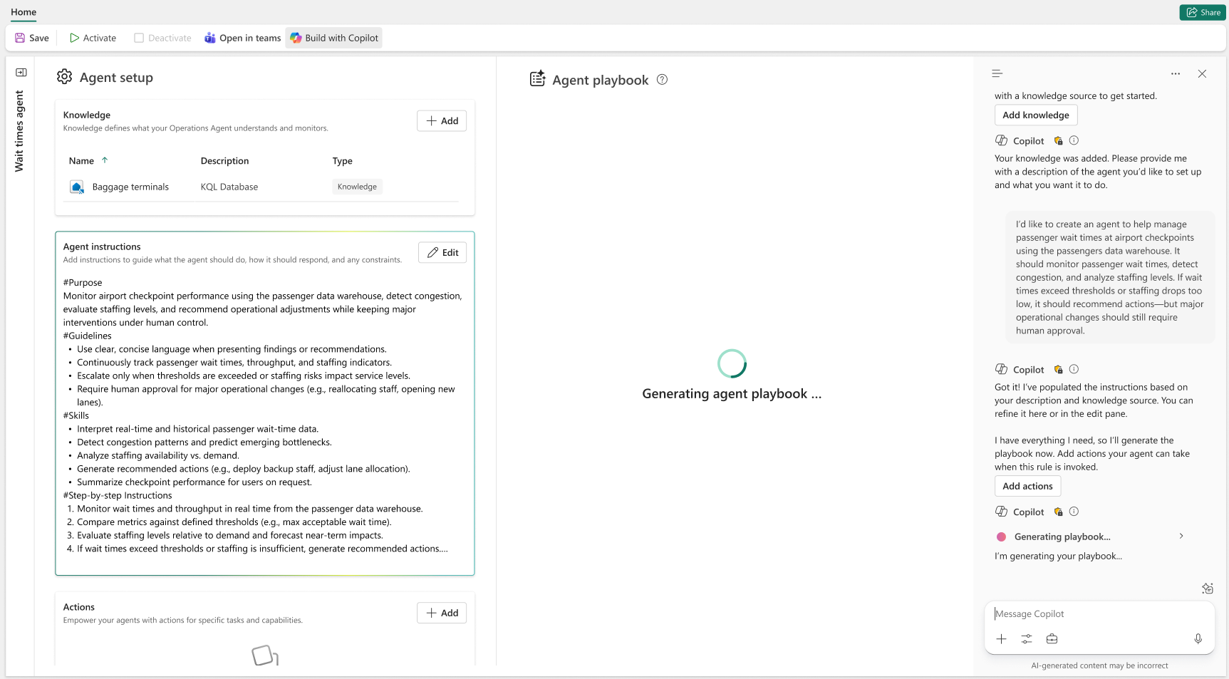 Autonome acties verbeteren met operations agent nu beschikbaar