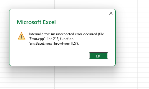 Internal error: An unexpected error occurred (file... - Microsoft ...