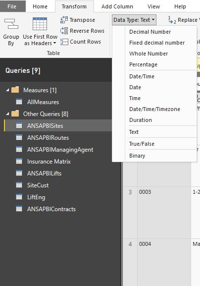 Can set Data type in Desktop