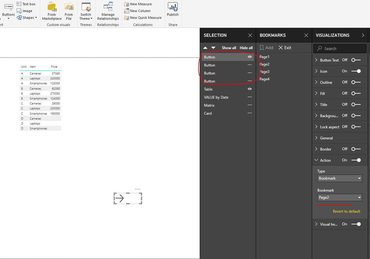 Solved: Bookmark Action mapping issue - Microsoft Fabric Community