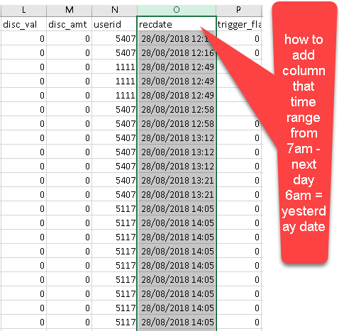Solved: How to add column base on time range for date - Microsoft ...