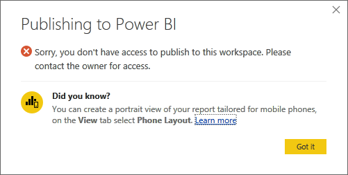 Solved: Cannot publish to personal workspace - Microsoft Fabric Community