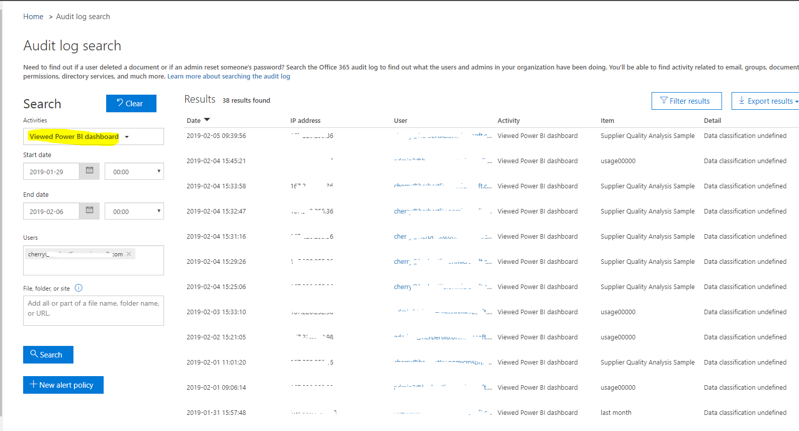 Solved: ViewDashboard not appearing in O365 Audit Log - Microsoft ...