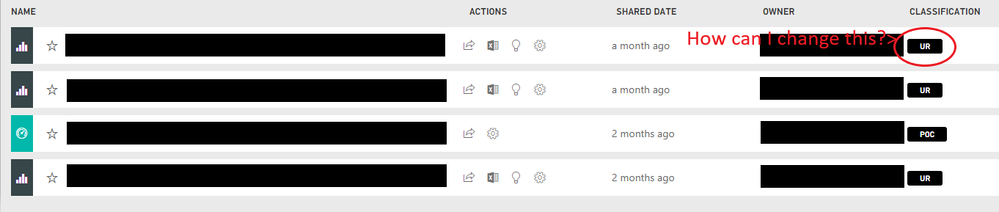 Example of default classification applied to reports - I can't seem to change it