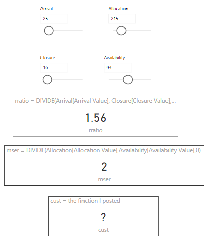 Function cust(mser, rratio) Sum = 0 For n = 0 To mser - 1 Sum = Sum + rratio ^ n / FACT(n) Next n Sum = Sum + rratio ^ mser / FACT(mser) / (1 - rratio / mser) cust = 1 / Sum End Function