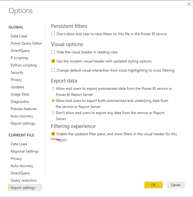 Solved: New Filter Pane in old reports - Microsoft Fabric Community