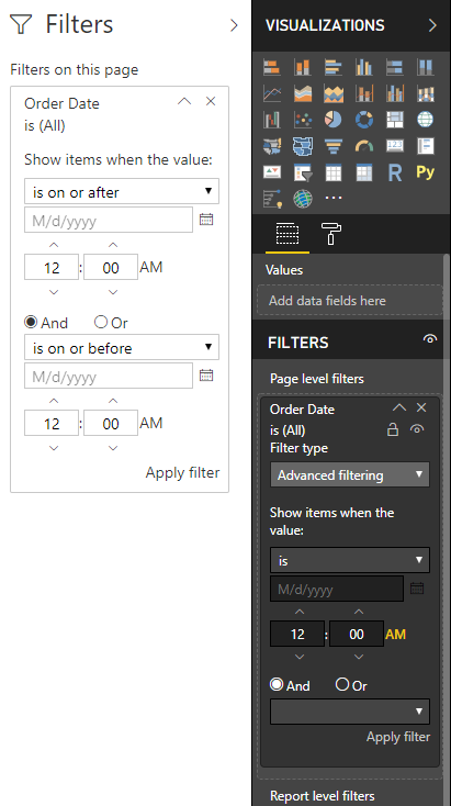 Solved: date sclier at filter pane with from date and to s ...