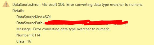 Error converting data type nvarchar to numeric - Microsoft Fabric Community