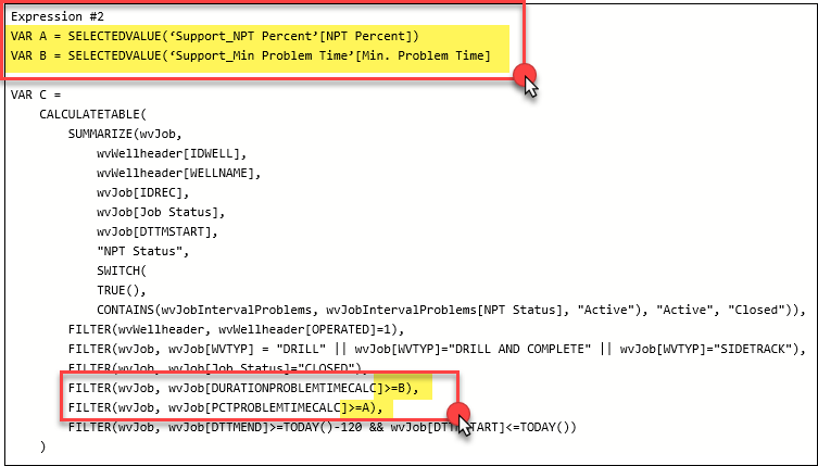 Dynamic filter argument within table expression - Microsoft Fabric ...
