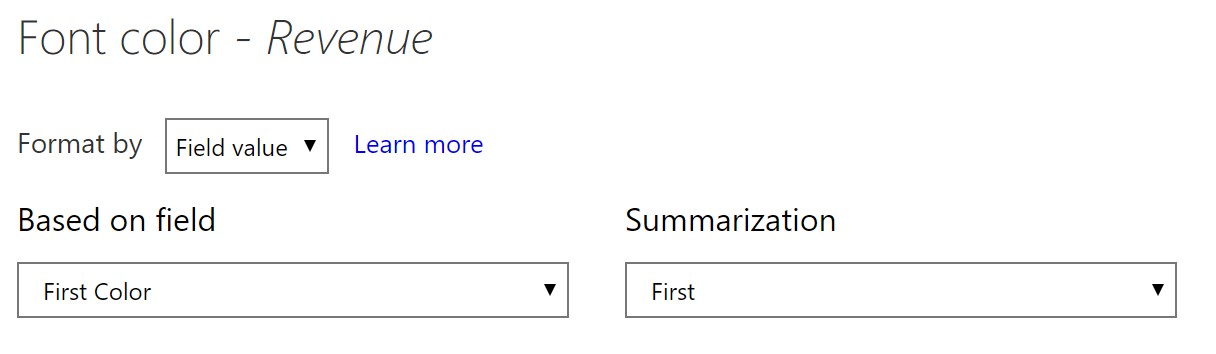 Solved: Conditional formatting based on Field value - Microsoft Fabric ...