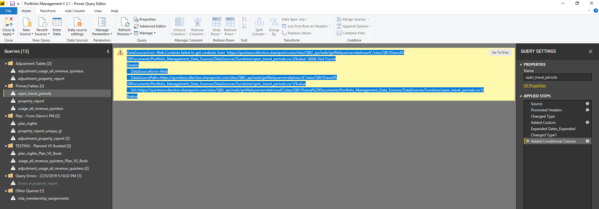 Advanced Editor Mistake has broken all my data - Microsoft Fabric Community
