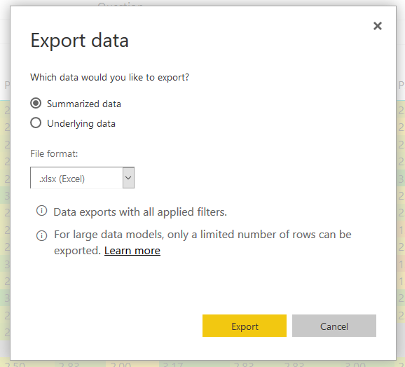 Solved: Export data to Excel from Embed code link - Microsoft Fabric ...