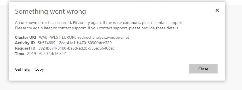 unknown Error in refresh data in power bi servic... - Microsoft Fabric ...