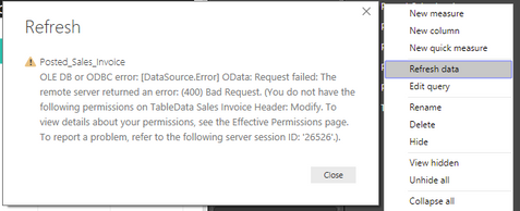 Odata refresh failed.PNG