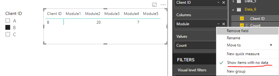 Solved: Display fixed columns on table visual - Microsoft Fabric Community