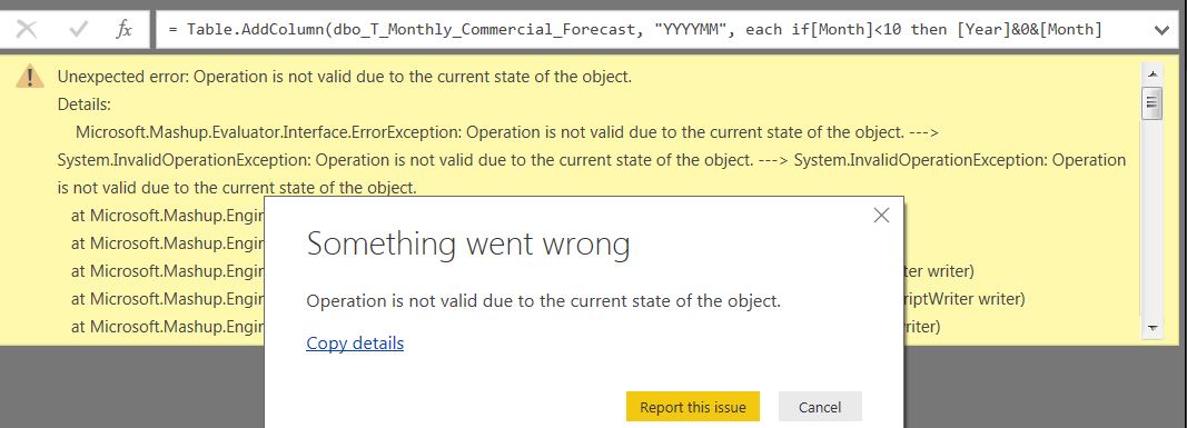 Error Message - Microsoft Fabric Community