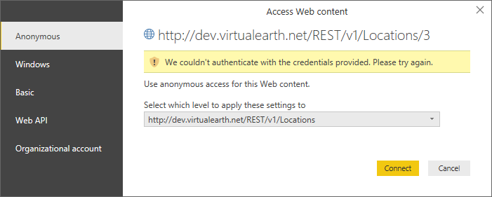Authentication issues when using Bing Maps REST AP... - Microsoft ...