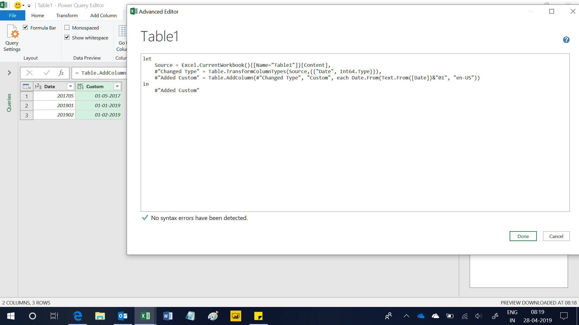 Solved: changing text to date format gives completely diff ...