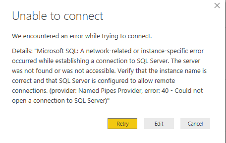 Solved: SQL Express Local Connection Issue - Microsoft Fabric Community