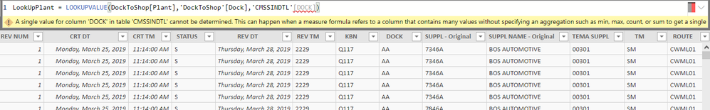 Below the error is the CMSSINDTL table