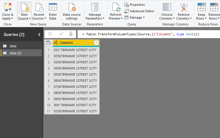 POWER QUERY error when importing txt with quotes i... - Microsoft ...