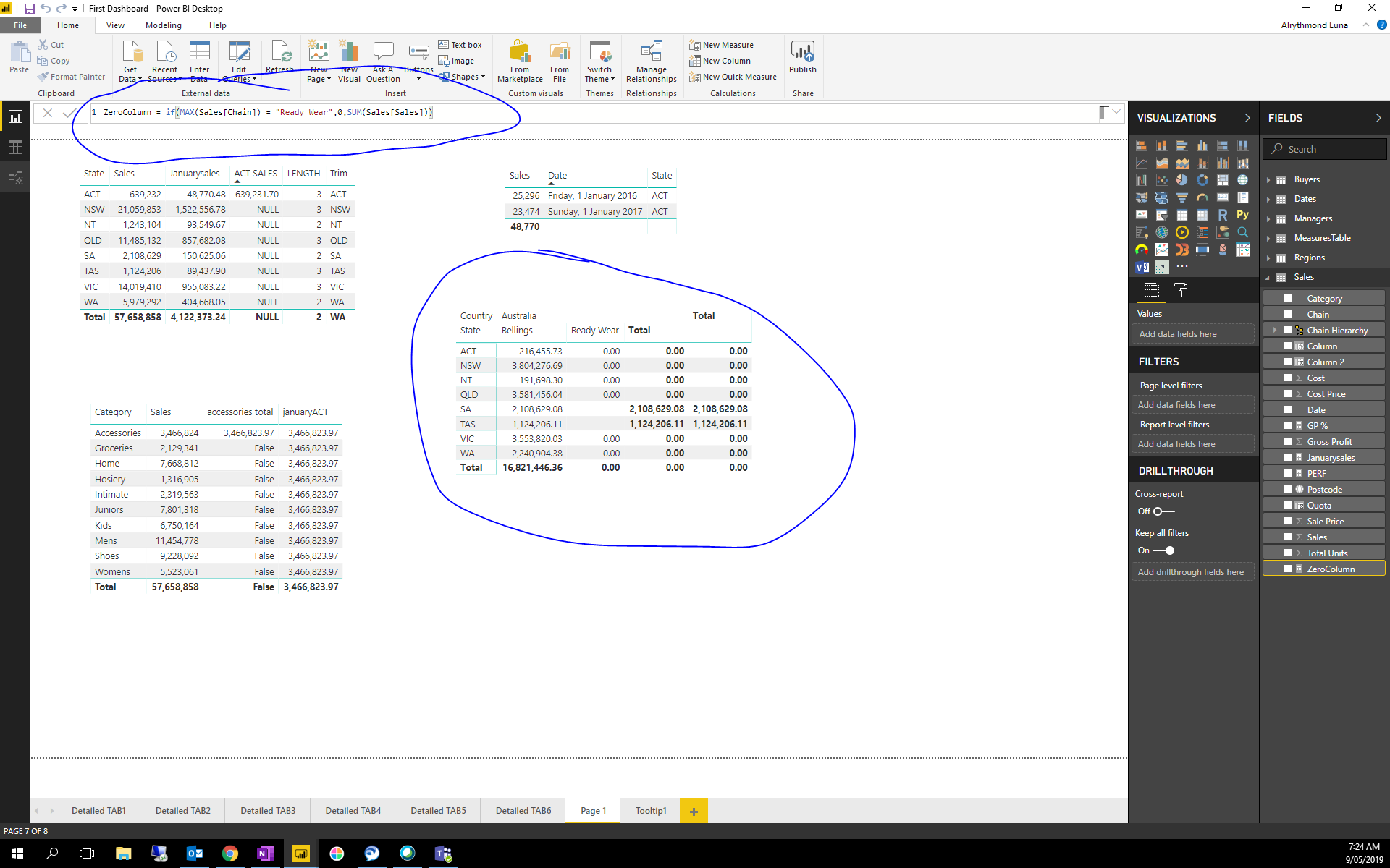 Total Column returns zero for calculated measure - Microsoft Fabric ...