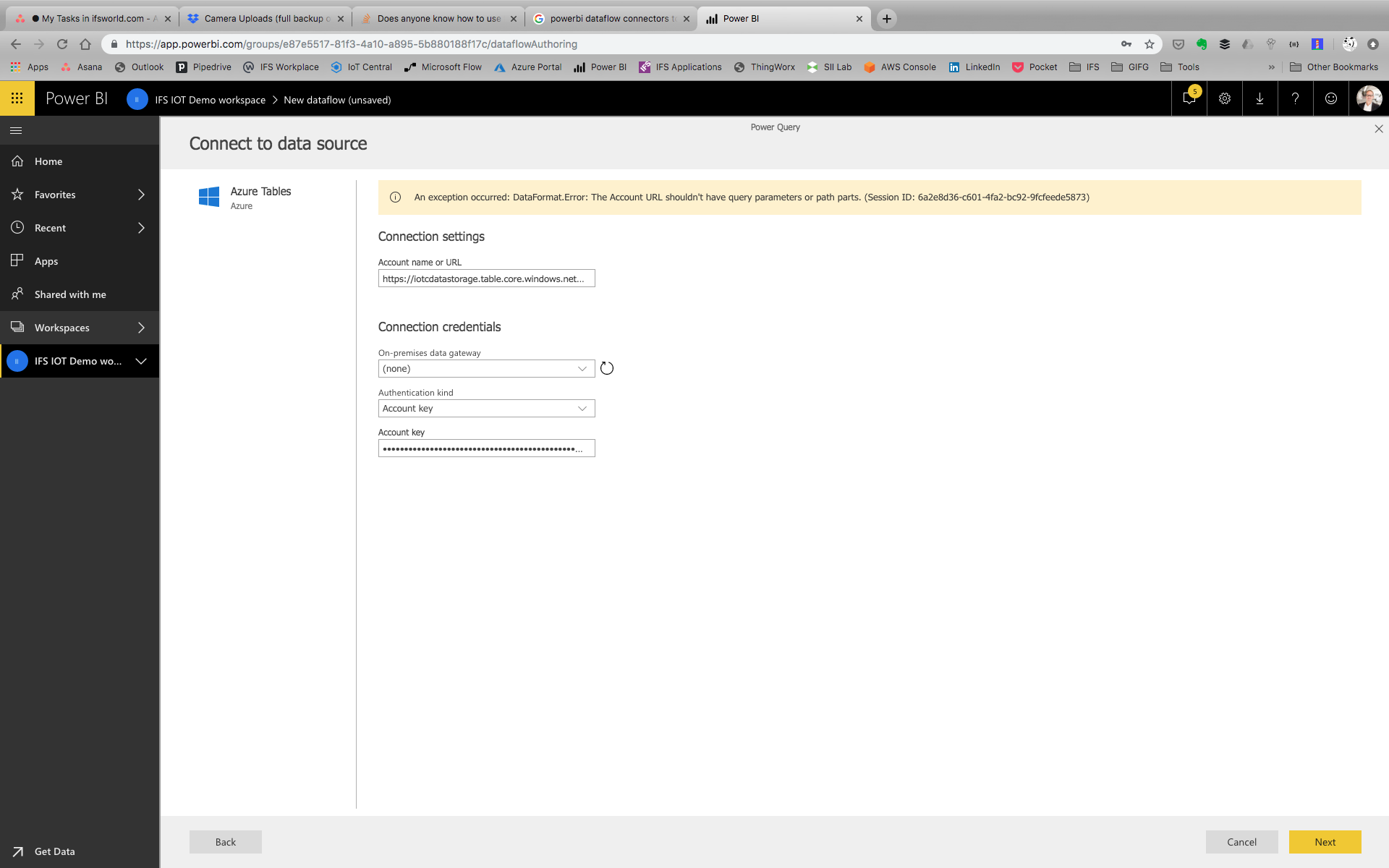Power BI Dataflows Connector to Cosmos DB... - Microsoft Fabric Community