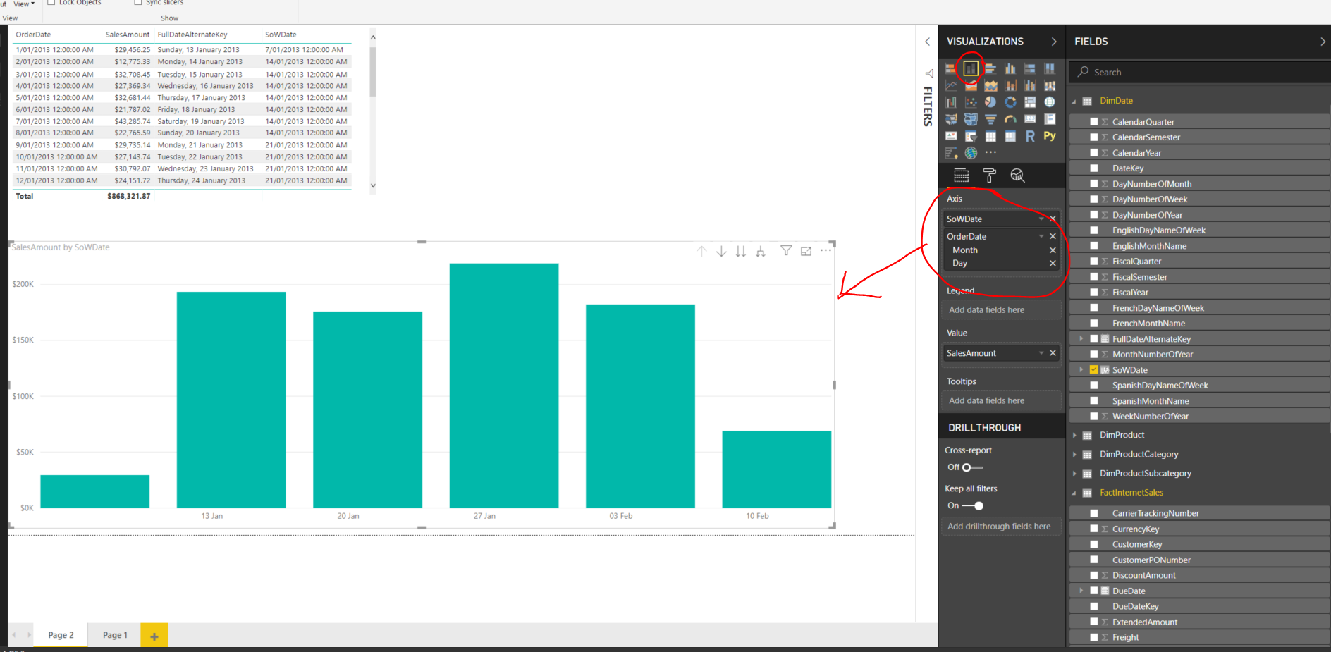 Created week name wise sales in tableau,how to cre... - Microsoft ...