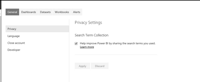 What appears in On Power BI -service - MY machine