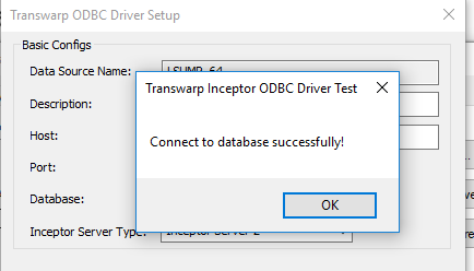 ODBC test passed