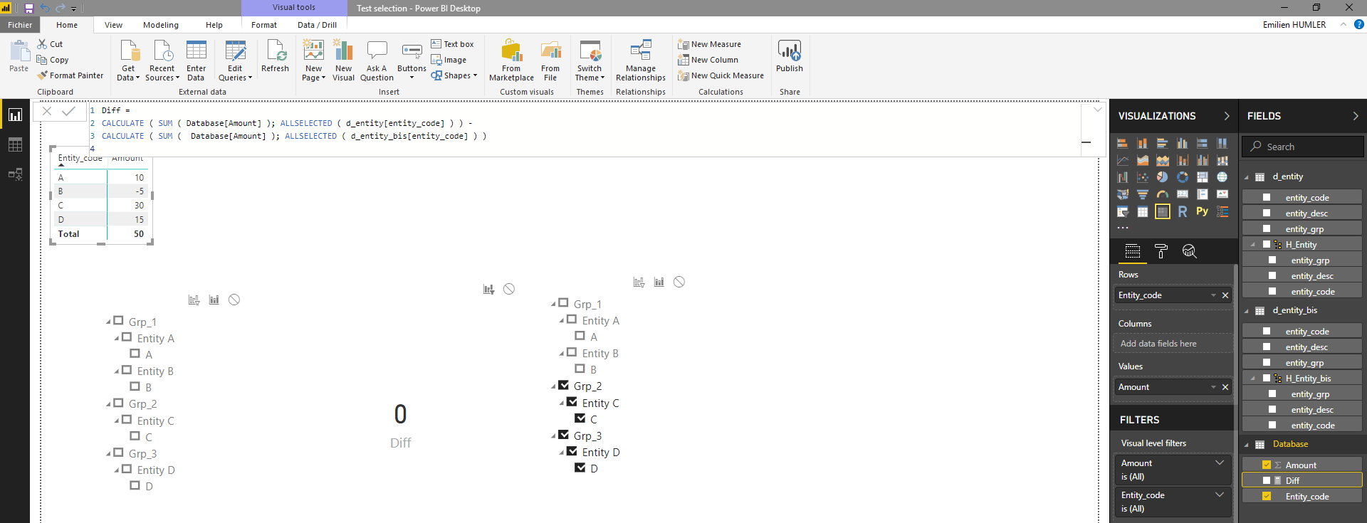 Solved: Substract value based on 2 filters on the same dim ...