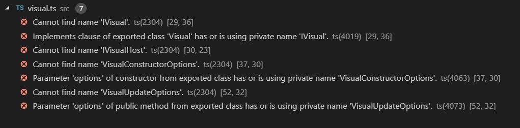 Errors in Custom Visual Tutorial - Microsoft Fabric Community