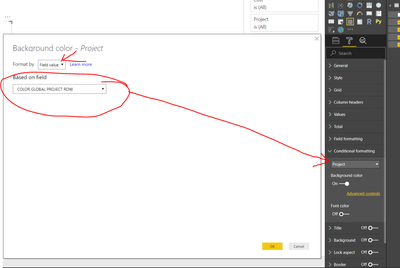 Conditional Formatting- Select the measure here.