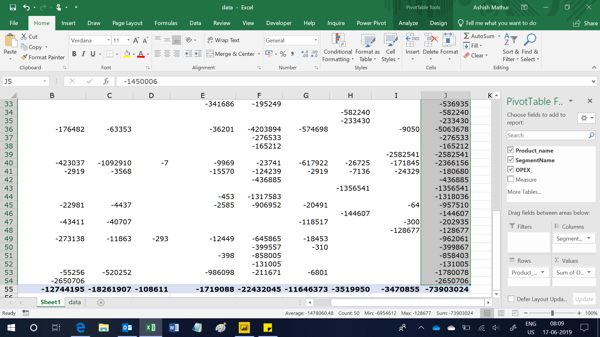 Solved: Sum problem in matrix table - Microsoft Fabric Community