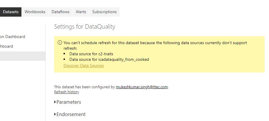 Unable to Schedule refresh my data from Azure blob... - Microsoft ...