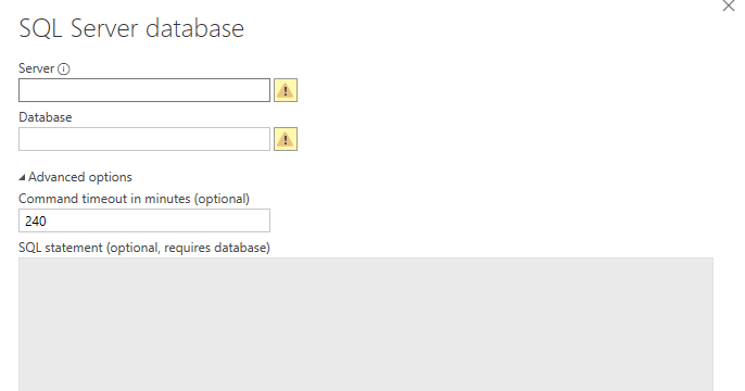 Timeout setting on Power BI Desktop